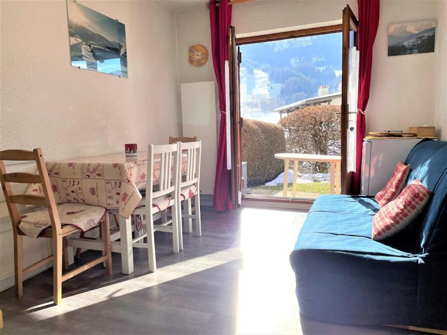 Charmant Studio + Jardin Vue Pistes Et Local Velo Praz-sur-Arly Extérieur photo